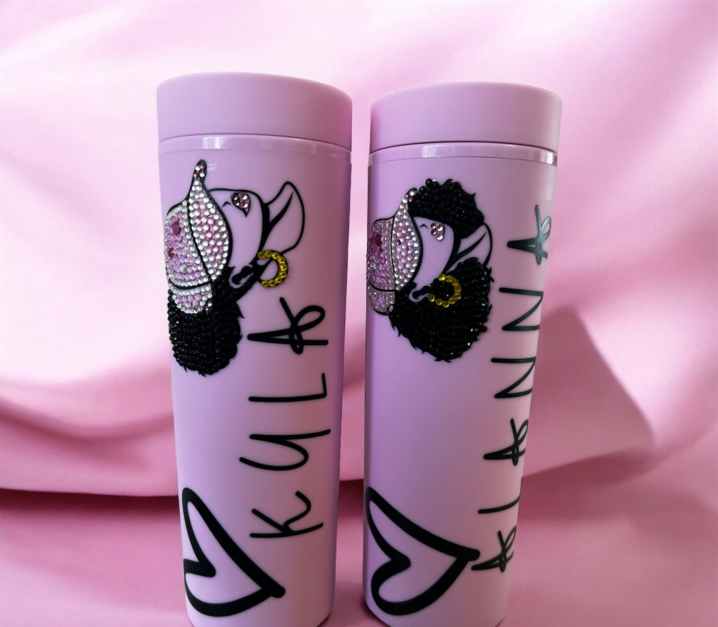 16oz Tall Tumbler | Personalisation available | Gemstones | Sparkle | Matte colours | Straw included | Reusable