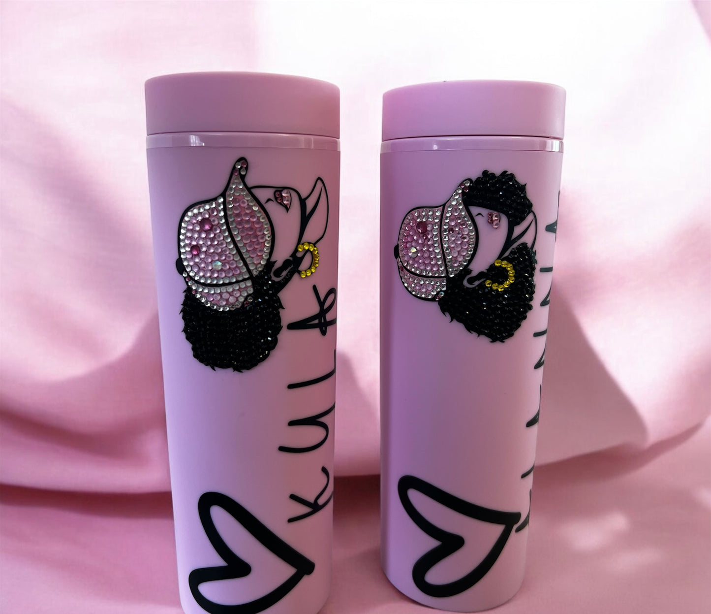 16oz Tall Tumbler | Personalisation available | Gemstones | Sparkle | Matte colours | Straw included | Reusable