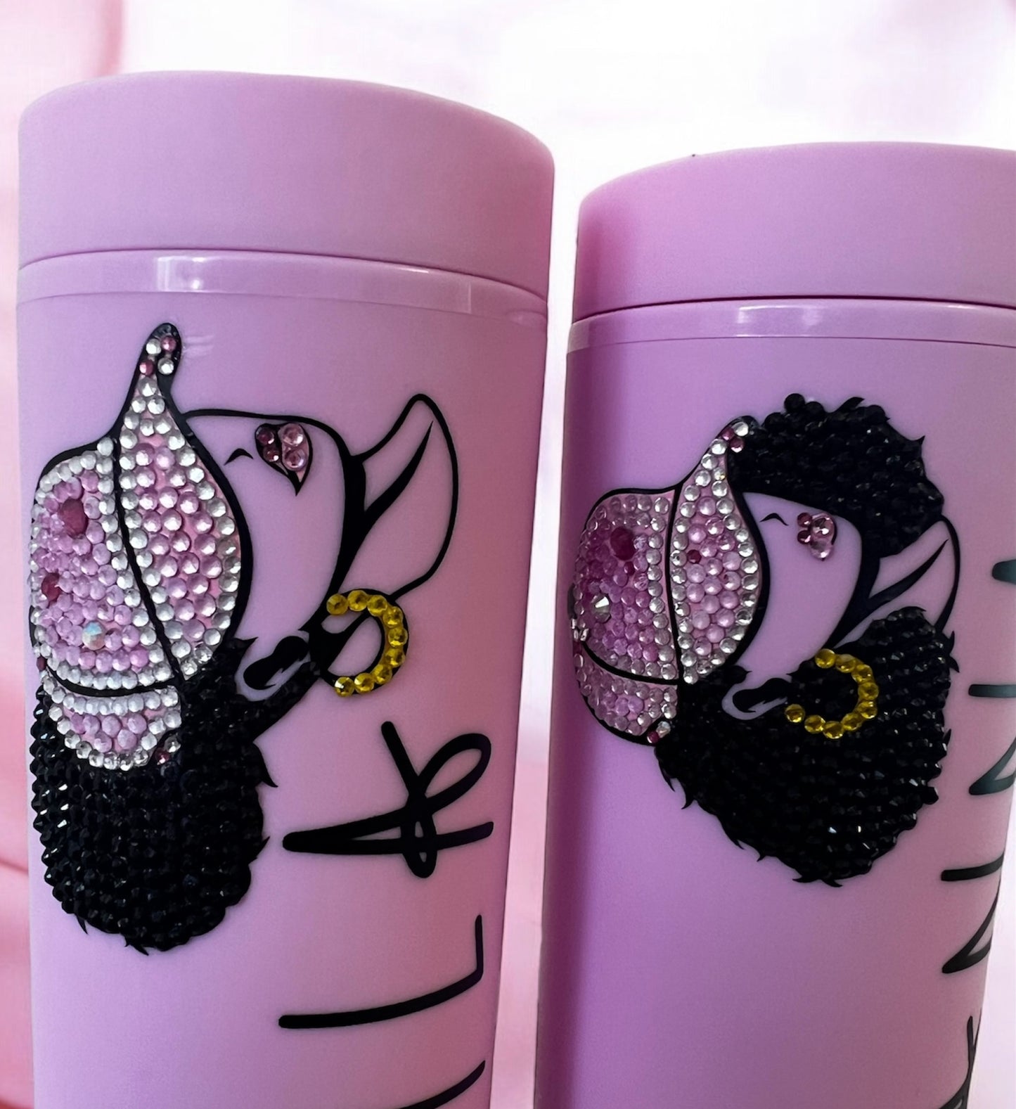 16oz Tall Tumbler | Personalisation available | Gemstones | Sparkle | Matte colours | Straw included | Reusable