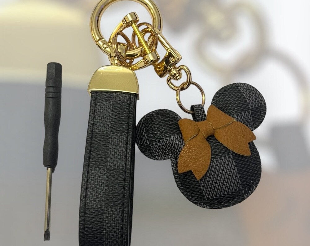 Cartoon Bow Mouse Bracelet Keychain